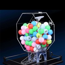 로또 기계 추첨기 수동 행운의 술게임 복권 롤링 머신, 레드 배송 01~100 컬러 넘버 볼