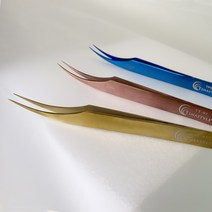 제이시스) 티타늄 커브 속눈썹핀셋 속눈썹연장핀셋 속눈썹연장재료, 오션블루