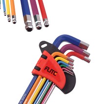 칼라 육각렌치 9종 대 볼렌치 볼타입 렌찌 L랜찌, 1개