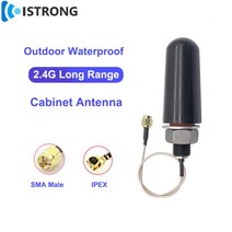 2.4G 미니 방수 캐비닛 옴니 안테나 야외 8dbi 증폭기 와이파이 장거리 신호 부스터 IPEX1 SMA Male RG178, [01] SMA Male