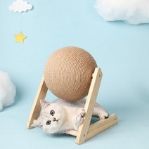 고양이 Scratcher 장난감 애완 동물 긁는 공 나무 스탠드 Sisal 로프 볼 보드 그라인딩 발 가구 용품 액세서리, Huge, L type