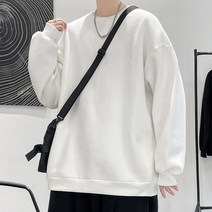 ins 겨울 항구풍 하이넥 기모 맨투맨 남 트렌드 한국판 루즈핏 코트 따뜻한 옷 남