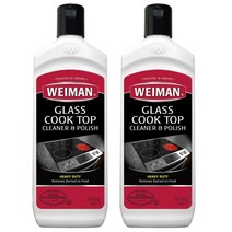 Weiman Glass Cooktop Cleaner & Polish 와이만 글라스 쿡탑 인덕션 하이라이트 클리너 얼룩 제거 425g 2팩