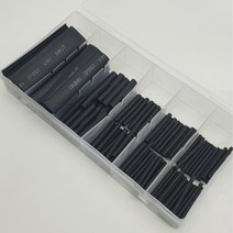 블랙 열 수축 튜브 규격 모음 자동차 선정리 차량 3파이 배선 정리 전선 전기선 연결 케이블 가드 보호 칼라 7종 세트
