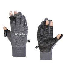카메라장갑 촬영 장갑 남성 사진 터치 스크린 겨울 야외 사이클링 보온 플립 폴라 플리스 하프 핑거 글러브, grey