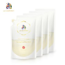 [손세정제리필] 포밍 순한 핸드워시 거품 비누 대용량 리필 250ml 4개 [르소메]
