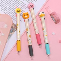 카카오프렌즈 피규어 멀티 4색 볼펜, 무지