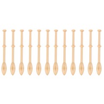 직조 도구 바느질 DIY 스웨터 수제 나무 태피스 트리 레이스 보빈 뜨개질 바늘 자수, 12 PC., 나무 색깔