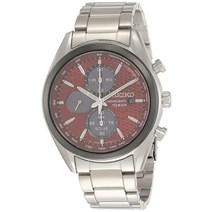 Seiko 크로노그래프 쿼츠 레드 다이얼 남성용 시계 SSC771P1 화이트. 크로노그래프 쿼츠 무브먼트