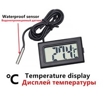 분광계 광도계 적외선 미니 디지털 LCD 실내 편리한 온도 센서 습도계 온도계 게이지, T-With Wire Black