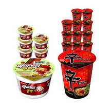 농심 신라면 컵라면 65g x 12p + 짜파게티 범벅 70g x 6p, 1세트, 1세트