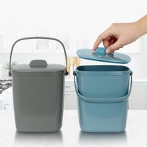 냄새차단 주방 음식물처리 2리터 잔반통 간편설치 플라스틱통 음쓰처리 버리는음식