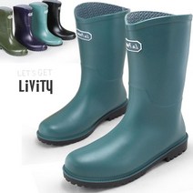 230~250mm LIVITY 여성용 미들 레인부츠 텃밭장화 작업화 샌들 젤리슈즈 S700
