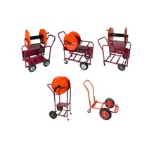 동력 분무기 거치대 조립 선반 프레임 이동형 케리어, (6)4륜밀차호스릴(소)