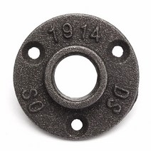 선홈통 PVC 알루미늄 1/2 "3/4" 나사 BSP 철 파이프 피팅 가단성 3 홀 플랜지 조각 벽 장착 바, 02 Half Inch