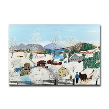 그랜마 모지스 그림 인테리어 명화 액자, 14. 반짝이는 겨울