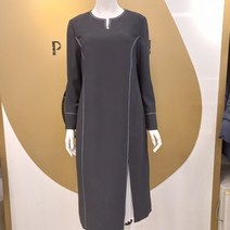 포라리 주름배색 원단원피스 S321010