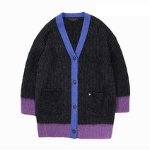 써스데이아일랜드 여성 모헤어 컬러 배색 가디건 T208MCD239W P330000574