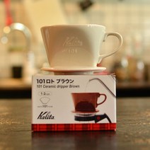 일본 kalita 칼리타 가정용 커피 도자기 드리퍼 핸드 드립 서버 필터 세트, 개, 101화이트1-2인용