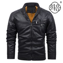 희음모닝 겨울 융모 안감 보온 가죽 재킷 XY01 L-6XL