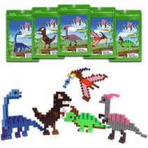 ( 공룡 블럭만들기)이지툭툭 빅블럭 시리즈 5종 룡만들기 록 16mm 트리케라톱스 프테라노돈, 티라노사우르스