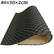 1pc 2cm 자동차 방음 매트 방음 댐핑 폼 서브 우퍼 매트 블랙 305080cm 차량 인테리어 익스테리어 용, 80cm, 협력사