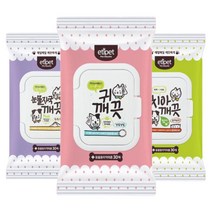 강아지 산책후 목욕대용 시원한 세정티슈 30매 내추럴 피부청결 입양준비, 눈물자국깨끗, 1개, 눈물자국깨끗