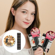 와사비네코 귀혈자리 이혈기석 귀마사지 귀지압 크리스탈귀침 귀혈점 경락 이혈테라피 붓기 리프팅 다이어트 지압기 지압스티커 귀지압패치 귀지압스톤, 골드섀도우, M(3.0mm)