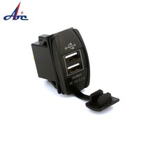 전기차충전기12-24V 전기 유형 전원 소켓 오토바이 자동차 액세서리 캠핑에 대 한 방수 듀얼 USB 포트, 한개옵션0