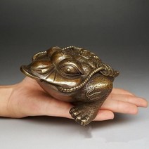 삼족두꺼비 금두꺼비 황금두꺼비 복두꺼비 동두꺼비 황동 풍경 풍수 재물복 장식품 한쌍 개업 259