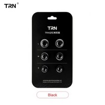 스핀핏 이어폰 실리콘 팁 trn 메모리 폼 팁 이어팁 3 쌍 sml 4.5mm t400 소음 차단 인이어 이어 버드 이어 쿠션 소매 팩 포함 SPIN FIT, 검은 색