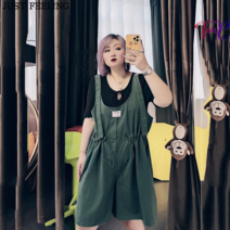 탕크 여성 빅사이즈 통바지 와이드 점프슈트 멜빵반바지 오버롤 팬츠 4XL까지