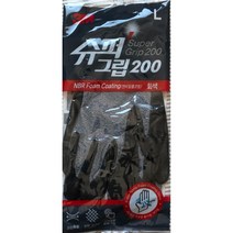 3M 슈퍼그립 200 안전 코팅 작업 터치 장갑, L, 5개
