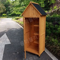 간이창고 이동식창고 조립식 야외 농기구보관함 시골 전원주택 부식방지, 목재 색상