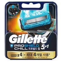 질레트 프로쉴드 칠 면도날 4입