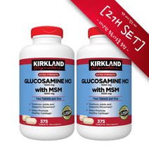 [사은품선택-2개 SET] 커클랜드 글루코사민 MSM 375정 (타블렛) Kirkland Extra Strength Glucosamine with 375tabs, 챱스틱(사과s), 2개