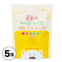 키즈 어린이 멀티 비타민 C B E 아연 미네랄 함유 종합비타민 건강기능식품, 5개, 스프링타이거