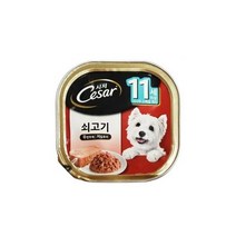 시저 시니어 - 11세이상 (소고기) (100gX24개) 펫간식 애견캔 애견 강아지 애완견, 시저 시니어 - 11세이상 (소고기) (100gX24개