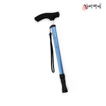 실버백세 고령자용 지팡이 DH-106 휴대용 높이조절, 1개, 블루