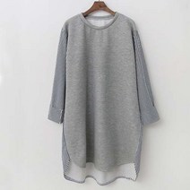 데일로엔 여성용 백 셔츠 레이어드 기모 원피스