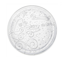 보르미올리 크리스마스 케잌접시 31cm, Merry 클리어, 1개