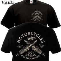 할리 할리데이비슨 의류 빈티지 오토바이 맞춤형 바이커 초퍼 bobber motard motorrad homme 2019 new print t shirt mens short t, 검은색, xxxl