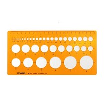 컷팅자 직자 템플레이트 원형39개 136mm 정규/234x124mm 1개-C2503, 본상품선택