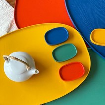 컬러 옻칠 자인 트레이 4 COLOR / 2 SIZE, 4. 명록색(미니)