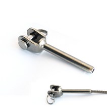 계단 난간 스틸 안전바 난간대 와이어 스웨이지 포크 터미널 스테인레스 316 로프 피팅 텐셔너 케이블 데크 4mm