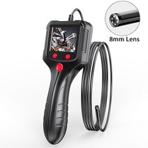 내시경 카메라 산업용 내시경 카메라 2.4 "IPS 스크린 HD100P 단단한 케이블 파이프 하수도 검사 IP6, 02 8mm lens_02 5m