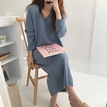 [디아리스] 데일리룩 니트 롱원피스 8185B 샤인