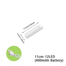 조약돌소파 1인용 미니 호박 일인용 소파 모션 센서 조명 무선 LED 야간 침실 장식 감지기 벽 램프 계단, 01 11cm-12LED_02 warm white
