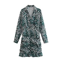 럭셔리 명품스타일 화려한 레오파드 프린트 셔링 휴가룩 여행룩 오피스룩 데일리룩 휴양지 수입원피스