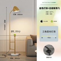 장스탠드 북유럽 거실소파 아이디어 무선충전 침실 서재 생후 단스탠드, T44-황금색 마블 백암 판삼색 변광